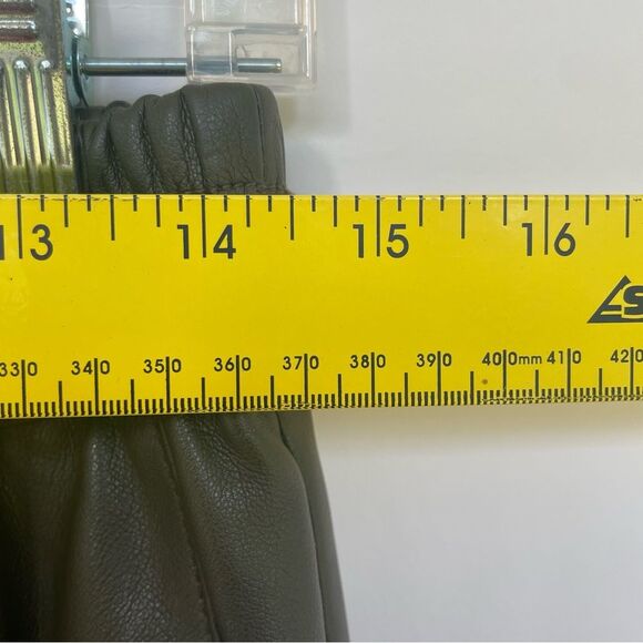 Marc by Andrew Marc Drawstring Faux Leather Pants Army Green Womens M Streetwear - Picture 7 of 9